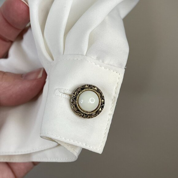 Vintage Academia Grandma Embroidered Top Size 12P Hobbit Forest Countryside Chic - Picture 7 of 13